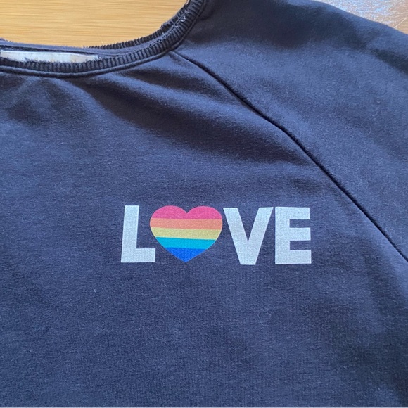 🌈 Spiritual Gangster LOVE Rainbow Cropped Sweatshirt | Medium - Picture 6 of 9
